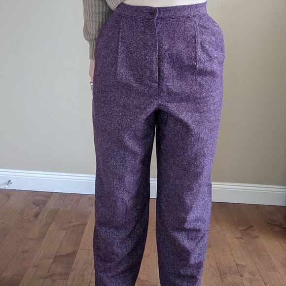 VINTAGE 'Petite Sophisticate' Wool Slacks - Picture 2 of 11